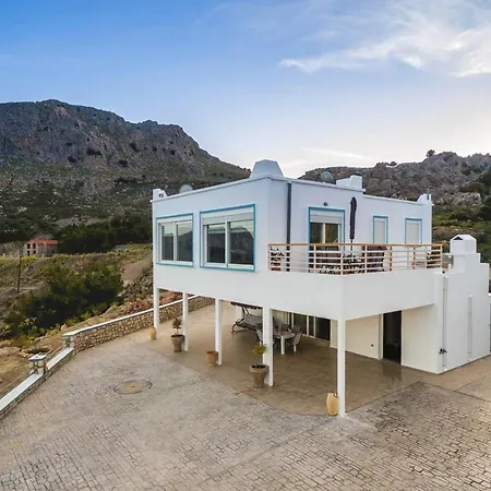 House With 3 Bedrooms In Rhodes Greece With Wonderful Sea View Furnished Terrace And Wifi 800 M From The Beach * Archangelos (Rhodes)